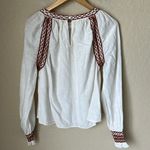 Faherty  White embroidered blouse Photo 7