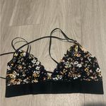 Flirtitude  Black and Yellow Floral Bralette Photo 2