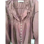 Bishop and Young  Boho Canyon Cropped Peasant Blouse‎ size S NWT Photo 3