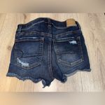American Eagle  outfitters Dark hi rise shortie Blue Denim Jean Shorts Photo 2