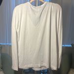 Rag and Bone  Theo Long Sleeve V Neck Tee in Bright White Size Large Photo 3