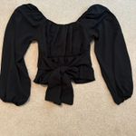 Altar'd State Cute Black Puffed Sleeve Top Photo 1