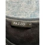 Pazzo Black Asymmetrical Waffle Knit Crop Top with Contrast Stitching Medium Photo 4
