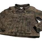TIME AND TRU Acid Wash Denim Jacket Brown Distressed Button Front Size XXXL Photo 0