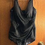 MiracleSuit  Oceanus Black Polka Dot Swimsuit Size 20W EUC #1035-OAK Photo 1