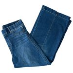 Spanx Women’s Seamed Front Wide Leg Pull On Stretch Jeans Vintage Indigo Size XL Photo 11