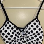 Nautica Black and White Polka Dot Swim Top Photo 3