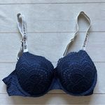 Victoria's Secret Victoria Secret T-shirt push-up full coverage navy blue  Bra 36B crochet girl Photo 0