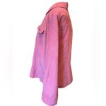 Croft & Barrow Barbie Pink Faux Suede Button Up Long Sleeve Utility Shirt Jacket Photo 3