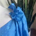 Vintage 70s Prairie Dress Blue Puff Sleeve Floral ILGWU Union Made Size M Photo 9