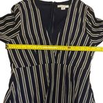 FAVLUX Navy Blue Striped Faux Wrap Maxi Dress Size Medium Photo 5