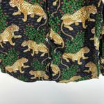 Printfresh Leopard Botanical Button Down Pajama Shirt Women's Size M animal Photo 2