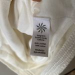 Athleta White Shift Dress Size M Sleeveless Crochet Racerback Knee Length Lined Photo 3