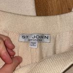 St. John  Knitwear Pleated Santana Knit Pants Cream EUC Sz 8 Stretchy Classic Photo 7