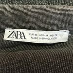 ZARA  Gray Black Knit Fleece Long Sleeve Crew Neck Sweater Sweatshirt Top Size M Photo 2