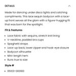 Windsor Starlit Nights Lace Sequin Lace Up Mini Black Homecoming Formal Dress XS NEW Photo 3