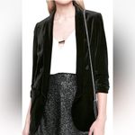 EXPRESS Black Shawl Collar Velvet Boyfriend Blazer Jacket size Small $108 Photo 1