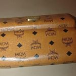 MCM Munchen Vintage Camel Brown Monogram Eyeglass Case Hard Shell 6x3x2 Leather Photo 5