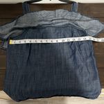 Banana Republic  Women’s Denim Chambray Ruffle Sleeveless Crop Top Size S Photo 6