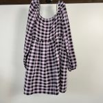 Wild Fable Women's Purple Gingham Check Long Sleeve Muse Dress - Size XS - NWT Photo 13