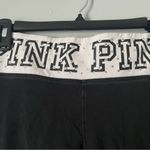 PINK - Victoria's Secret PINK by Victoria's Secret VS Yoga Rhinestone Waistband Black Leggings Sz Medium Photo 2