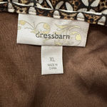 Dress Barn  Sleeveless Blouse Top XL Brown White Photo 6