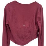 Alo Yoga  Soft Sculpt Long Sleeve Comfy Athletic in Color Mars Clay Size L Photo 6