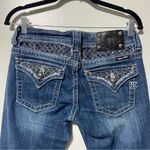 Miss Me  Indigo Boot Cut Jeans Bedazzled Bling Gem Size 28 JP6015BR Photo 6