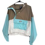 Nike  Women’s Size S Icon Clash Woven Anorak Wind Jacket Blue‎ Green Colorblock Photo 1