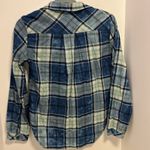 Cloth & Stone  BLUE WITH YELLOW STRIPE PLAID LONG SLEEVE BUTTONDOWN SHIRT SIZE XS Photo 4