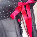 Inner Secret Black & Pink Sequin & Rosettes Teddy Lingerie Size Medium Photo 5