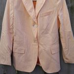 Façonnable Faconnable women’s striped cotton 2 front buttons blazer Size 6 Photo 9