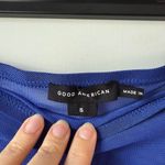 Good American  Sheer Mesh Ruched Maxi Skirt‎ Womens Size S Blue Photo 3