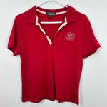 Ralph Lauren Lauren Size Large Vintage V Neck Polo Embroidered Monogram Preppy Photo 0