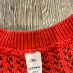 Old Navy  Orange Open Knit Long Sleeve Cropped Pullover Top Women’s Size XL Photo 8