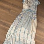 Love Shack Fancy NWOT TULA PATCHWORK SILK DRESS IN OCEAN SPRAY MIST Photo 3
