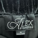 Alex Evenings  Stretch Velvet Pull On Pants Size XL Black Romantic Holiday NWT Photo 4