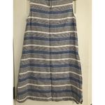 BeachLunchLounge Beach‎ Lunch Lounge Blue White Striped Sleeveless Linen Blend Dress XS Photo 9