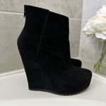 Kelsi Dagger Women’s Black Suede Wedge Booties Size 7.5 Photo 1
