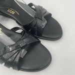 SAS Sandals 9.5 SLIM Strippy Quarter Strap Wedge Black Patent Leather 9.5 SLIM Photo 6