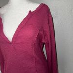 Free People Give A Little Tee Thermal Fairytale Magenta NWOT Small Photo 1