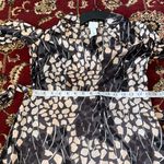 H&M Richard Allen x Gray and Cream Long Sleeve Belted Dress Size 6 side zip Photo 12