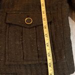 Anthropologie  Tweed Brigade Jacket Coat Cartonniers 8 M Cropped Brown Photo 3