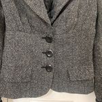 Bisou Bisou Womens Tweed Button Front Blazer Photo 2
