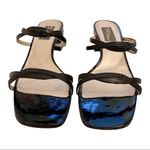 Sesto Meucci VINTAGE of Florence Black Patent Leather Slip On Sandals Si… Photo 3
