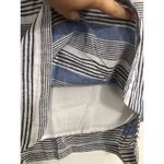 BeachLunchLounge Beach‎ Lunch Lounge Blue White Striped Sleeveless Linen Blend Dress XS Photo 4