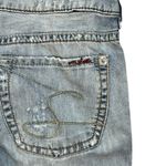 Vintage Silver Jorts Jean Size 27 2 Light Wash Distressed Y2K Low Rise Shorts Blue Photo 4