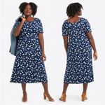 Draper James Tammy T-Shirt Floral Dress In Magnolia Nassau Navy NWT Size Large Photo 9