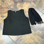 Women’s Black Dress Tank and Floral Beaded Scarf 22W Photo 3