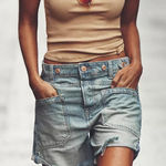 Free People NWT  Palmer Shorts in La La Land Photo 0